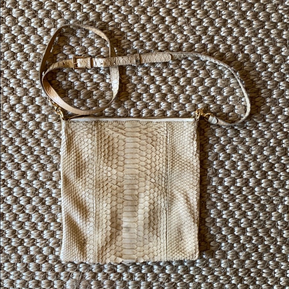 Elizabeth Weinstock Python Crossbody Bag